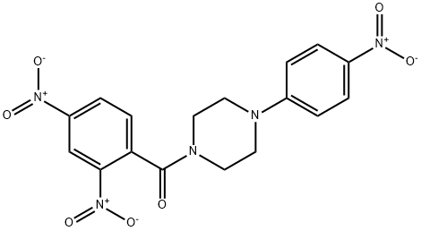 (2,4-dinitrophenyl)-[4-(4-nitrophenyl)piperazin-1-yl]methanone Struktur