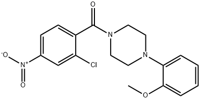 (2-chloro-4-nitrophenyl)-[4-(2-methoxyphenyl)piperazin-1-yl]methanone Struktur