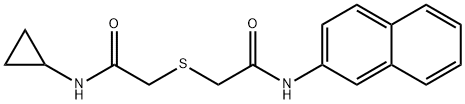 N-cyclopropyl-2-[2-(naphthalen-2-ylamino)-2-oxoethyl]sulfanylacetamide Struktur