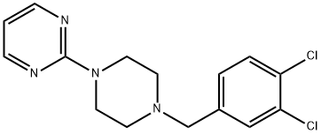 2-[4-[(3,4-dichlorophenyl)methyl]piperazin-1-yl]pyrimidine Struktur