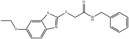 N-benzyl-2-[(6-ethoxy-1,3-benzothiazol-2-yl)sulfanyl]acetamide Struktur