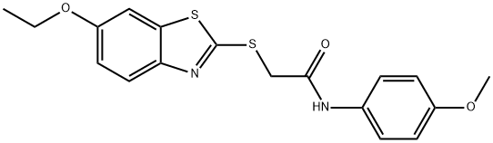 2-[(6-ethoxy-1,3-benzothiazol-2-yl)sulfanyl]-N-(4-methoxyphenyl)acetamide Struktur