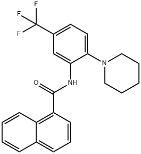 N-[2-piperidin-1-yl-5-(trifluoromethyl)phenyl]naphthalene-1-carboxamide Struktur