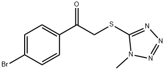 1-(4-bromophenyl)-2-(1-methyltetrazol-5-yl)sulfanylethanone Struktur