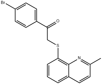 1-(4-bromophenyl)-2-(2-methylquinolin-8-yl)sulfanylethanone Struktur