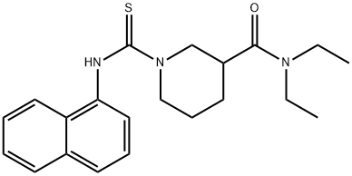 N,N-diethyl-1-(naphthalen-1-ylcarbamothioyl)piperidine-3-carboxamide Struktur