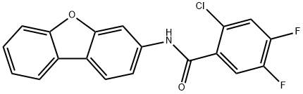 2-chloro-N-dibenzofuran-3-yl-4,5-difluorobenzamide Struktur