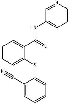 2-(2-cyanophenyl)sulfanyl-N-pyridin-3-ylbenzamide Struktur