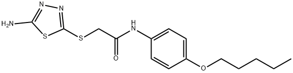 2-[(5-amino-1,3,4-thiadiazol-2-yl)sulfanyl]-N-(4-pentoxyphenyl)acetamide Struktur