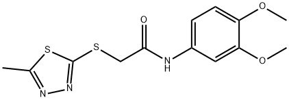 N-(3,4-dimethoxyphenyl)-2-[(5-methyl-1,3,4-thiadiazol-2-yl)sulfanyl]acetamide Struktur