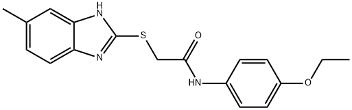 N-(4-ethoxyphenyl)-2-[(6-methyl-1H-benzimidazol-2-yl)sulfanyl]acetamide Struktur