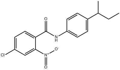 N-(4-butan-2-ylphenyl)-4-chloro-2-nitrobenzamide Struktur