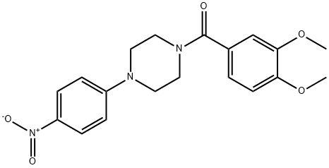 (3,4-dimethoxyphenyl)-[4-(4-nitrophenyl)piperazin-1-yl]methanone Struktur