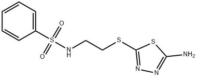 N-[2-[(5-amino-1,3,4-thiadiazol-2-yl)sulfanyl]ethyl]benzenesulfonamide Struktur