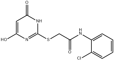 N-(2-chlorophenyl)-2-[(4-hydroxy-6-oxo-1H-pyrimidin-2-yl)sulfanyl]acetamide Struktur