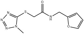 N-(furan-2-ylmethyl)-2-(1-methyltetrazol-5-yl)sulfanylacetamide Struktur