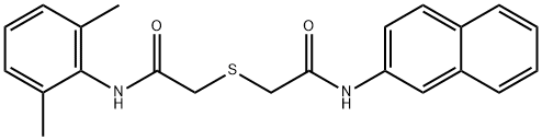 2-[2-(2,6-dimethylanilino)-2-oxoethyl]sulfanyl-N-naphthalen-2-ylacetamide Struktur