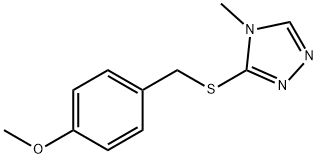 3-[(4-methoxyphenyl)methylsulfanyl]-4-methyl-1,2,4-triazole Struktur