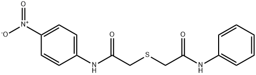 2-[2-(4-nitroanilino)-2-oxoethyl]sulfanyl-N-phenylacetamide Struktur