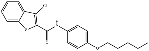 3-chloro-N-(4-pentoxyphenyl)-1-benzothiophene-2-carboxamide Struktur