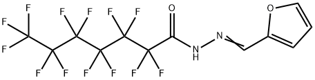 2,2,3,3,4,4,5,5,6,6,7,7,7-tridecafluoro-N-[(E)-furan-2-ylmethylideneamino]heptanamide Struktur