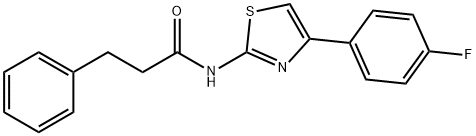 N-[4-(4-fluorophenyl)-1,3-thiazol-2-yl]-3-phenylpropanamide Struktur