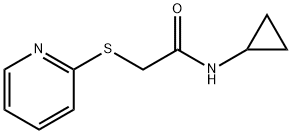 N-cyclopropyl-2-pyridin-2-ylsulfanylacetamide Struktur