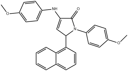 4-(4-methoxyanilino)-1-(4-methoxyphenyl)-2-naphthalen-1-yl-2H-pyrrol-5-one Struktur