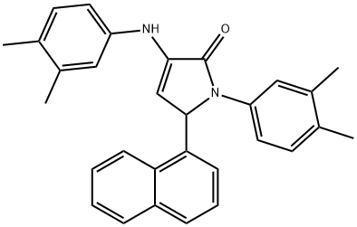 4-(3,4-dimethylanilino)-1-(3,4-dimethylphenyl)-2-naphthalen-1-yl-2H-pyrrol-5-one Struktur