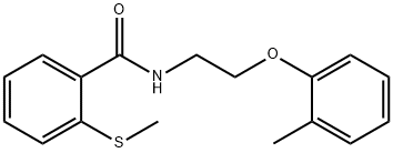 N-[2-(2-methylphenoxy)ethyl]-2-methylsulfanylbenzamide Struktur