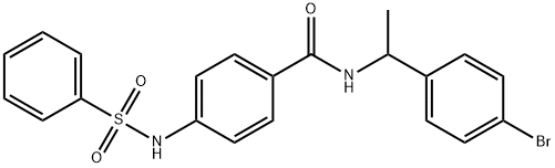 4-(benzenesulfonamido)-N-[1-(4-bromophenyl)ethyl]benzamide Struktur