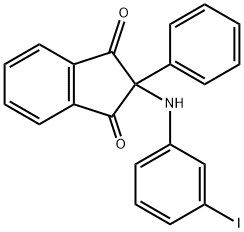 2-(3-iodoanilino)-2-phenylindene-1,3-dione Struktur