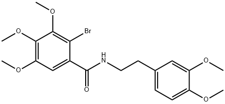 2-bromo-N-[2-(3,4-dimethoxyphenyl)ethyl]-3,4,5-trimethoxybenzamide Struktur