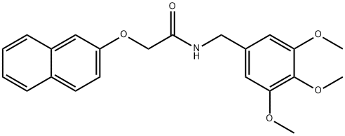 2-naphthalen-2-yloxy-N-[(3,4,5-trimethoxyphenyl)methyl]acetamide Struktur