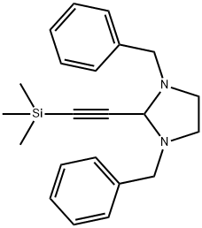 2-(1,3-dibenzylimidazolidin-2-yl)ethynyl-trimethylsilane Struktur