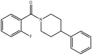 (2-fluorophenyl)-(4-phenylpiperidin-1-yl)methanone Struktur