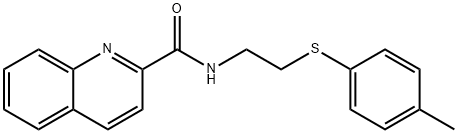 N-[2-(4-methylphenyl)sulfanylethyl]quinoline-2-carboxamide Struktur