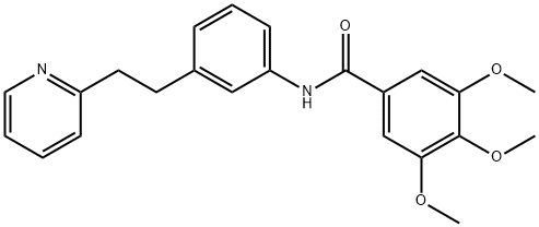 3,4,5-trimethoxy-N-[3-(2-pyridin-2-ylethyl)phenyl]benzamide Struktur