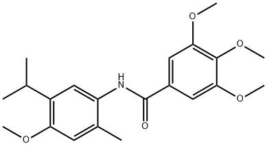 3,4,5-trimethoxy-N-(4-methoxy-2-methyl-5-propan-2-ylphenyl)benzamide Struktur