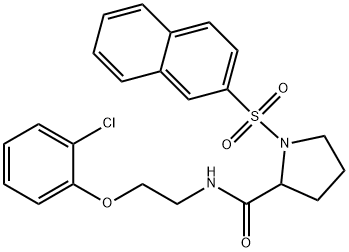 N-[2-(2-chlorophenoxy)ethyl]-1-naphthalen-2-ylsulfonylpyrrolidine-2-carboxamide Struktur