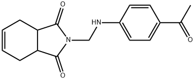 2-[(4-acetylanilino)methyl]-3a,4,7,7a-tetrahydroisoindole-1,3-dione Struktur