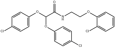 2,2-bis(4-chlorophenoxy)-N-[2-(2-chlorophenoxy)ethyl]acetamide Struktur