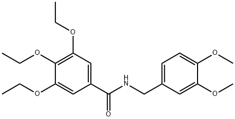 N-[(3,4-dimethoxyphenyl)methyl]-3,4,5-triethoxybenzamide Struktur