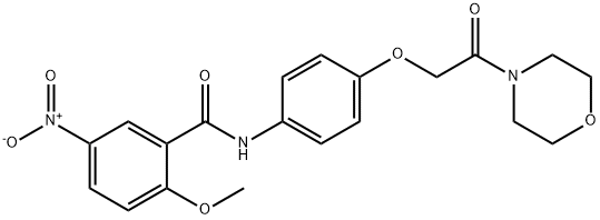 2-methoxy-N-[4-(2-morpholin-4-yl-2-oxoethoxy)phenyl]-5-nitrobenzamide Struktur