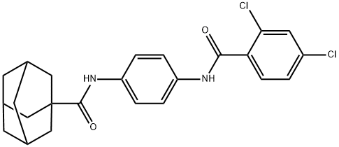 N-[4-[(2,4-dichlorobenzoyl)amino]phenyl]adamantane-1-carboxamide Struktur