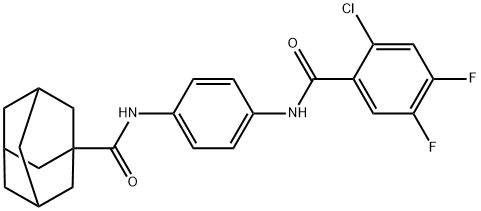 N-[4-[(2-chloro-4,5-difluorobenzoyl)amino]phenyl]adamantane-1-carboxamide Struktur