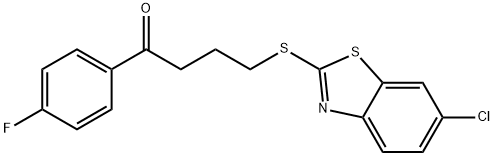 4-[(6-chloro-1,3-benzothiazol-2-yl)sulfanyl]-1-(4-fluorophenyl)butan-1-one Struktur