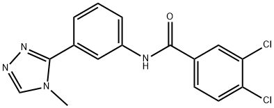 3,4-dichloro-N-[3-(4-methyl-1,2,4-triazol-3-yl)phenyl]benzamide Struktur