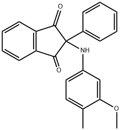 2-(3-methoxy-4-methylanilino)-2-phenylindene-1,3-dione Struktur