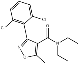 3-(2,6-dichlorophenyl)-N,N-diethyl-5-methyl-1,2-oxazole-4-carboxamide Struktur